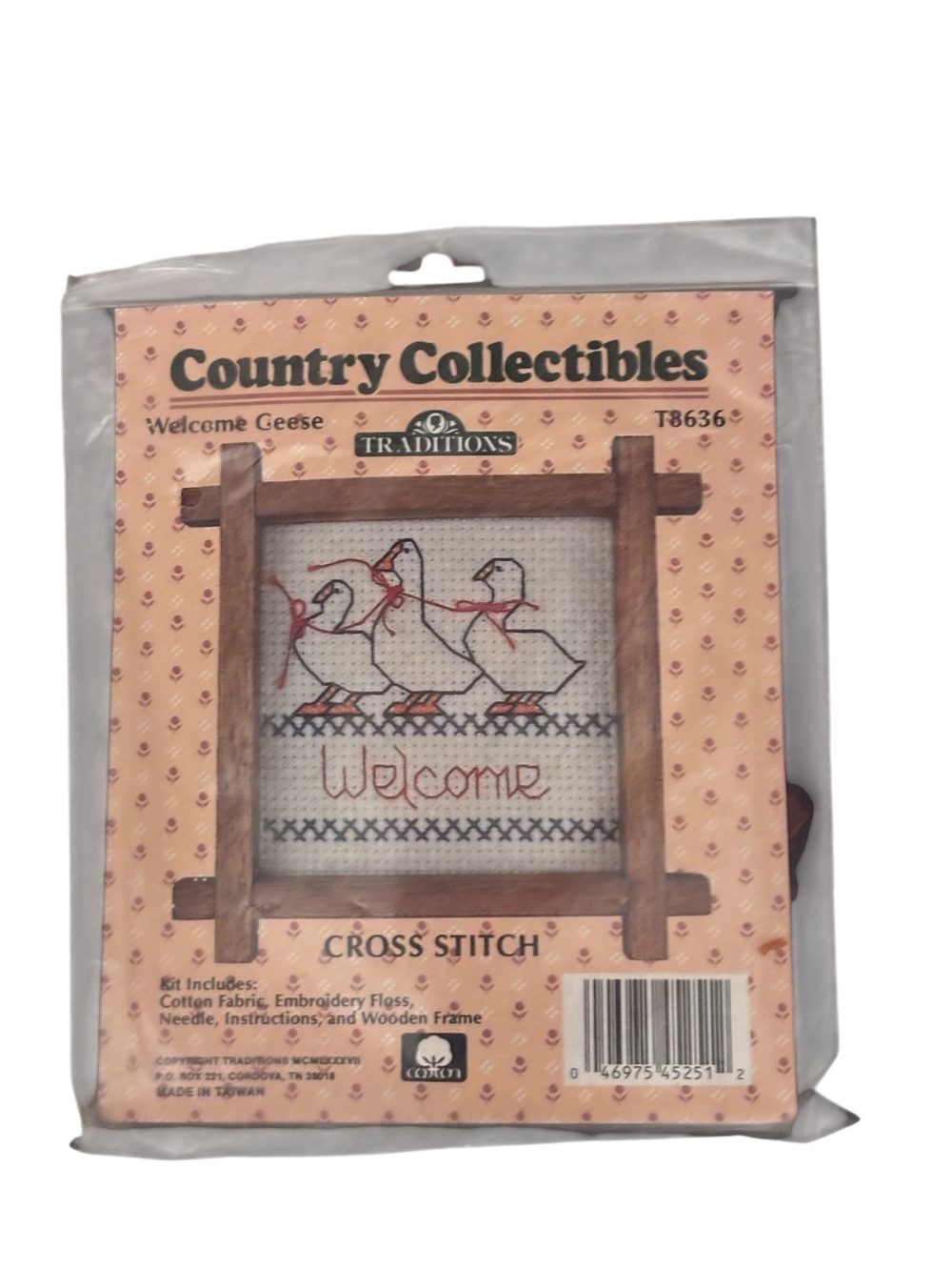 Vtg Traditions Mini Cross Stitch Kit Country Collectibles T8636 Welcome Geese